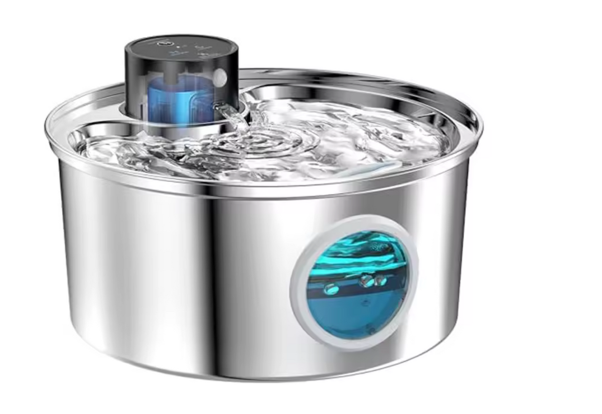Stainless steel automatic pet water fountain for cats and dogs